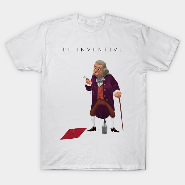 Benjamin Franklin T-Shirt by JoshNelsonArt